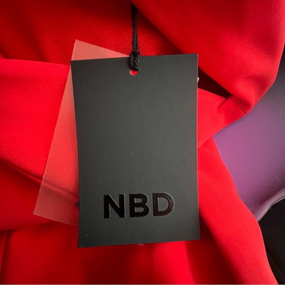 NBD NWT Cherry Red Reagan Belted Deep V-Neck Sleeveless Jumpsuit Size S - Picture 8 of 10